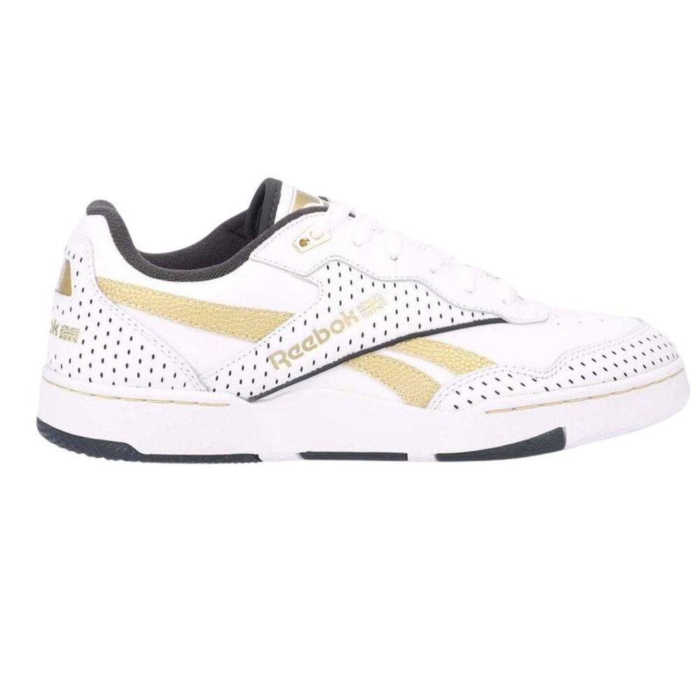 Reebok Womens/Ladies Victor Solomon 4000 II Leather Perforated Sneakers / White